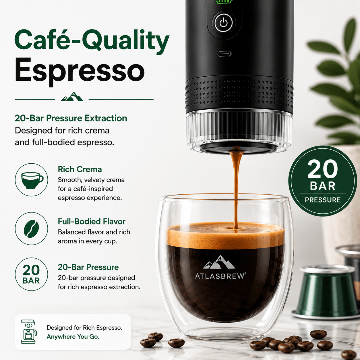 AtlasBrew™ Portable Espresso Maker